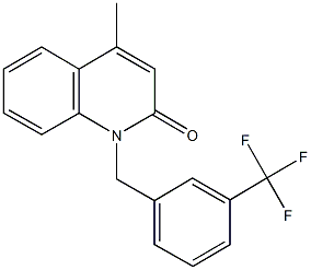 4-methyl-1-[3-(trifluoromethyl)benzyl]-2(1H)-quinolinone Struktur