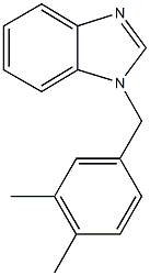 1-(3,4-dimethylbenzyl)-1H-benzimidazole Struktur