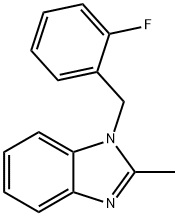 1-(2-fluorobenzyl)-2-methyl-1H-benzimidazole Struktur