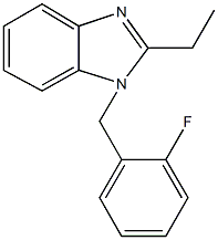 2-ethyl-1-(2-fluorobenzyl)-1H-benzimidazole Struktur