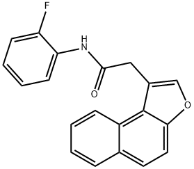 N-(2-fluorophenyl)-2-naphtho[2,1-b]furan-1-ylacetamide Struktur