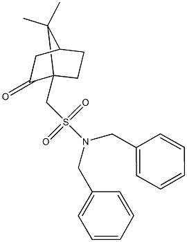 N,N-dibenzyl(7,7-dimethyl-2-oxobicyclo[2.2.1]hept-1-yl)methanesulfonamide Struktur