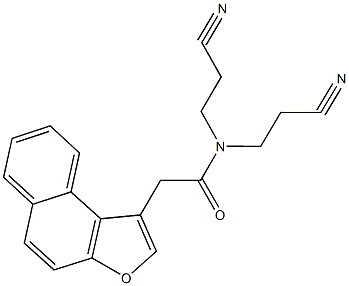 N,N-bis(2-cyanoethyl)-2-naphtho[2,1-b]furan-1-ylacetamide Struktur