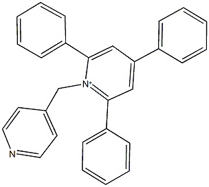 2,4,6-triphenyl-1-(4-pyridinylmethyl)pyridinium Struktur