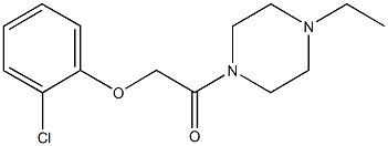 2-chlorophenyl 2-(4-ethyl-1-piperazinyl)-2-oxoethyl ether Struktur