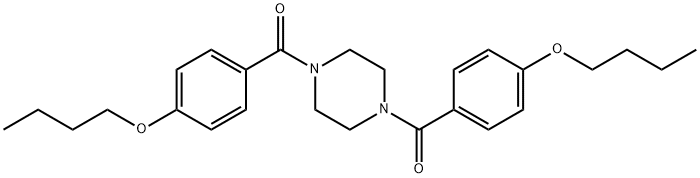 1,4-bis(4-butoxybenzoyl)piperazine Struktur