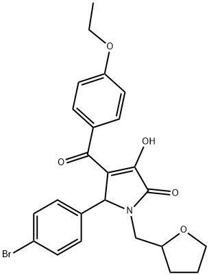 5-(4-bromophenyl)-4-(4-ethoxybenzoyl)-3-hydroxy-1-(tetrahydro-2-furanylmethyl)-1,5-dihydro-2H-pyrrol-2-one Struktur