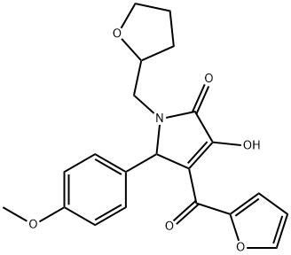 4-(2-furoyl)-3-hydroxy-5-(4-methoxyphenyl)-1-(tetrahydro-2-furanylmethyl)-1,5-dihydro-2H-pyrrol-2-one Struktur