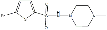 5-bromo-N-(4-methyl-1-piperazinyl)-2-thiophenesulfonamide Struktur