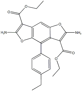 diethyl 2,6-diamino-4-(4-ethylphenyl)furo[2,3-f][1]benzofuran-3,7-dicarboxylate Struktur