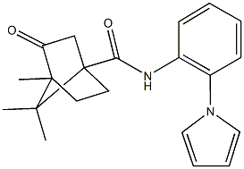 4,7,7-trimethyl-3-oxo-N-[2-(1H-pyrrol-1-yl)phenyl]bicyclo[2.2.1]heptane-1-carboxamide Struktur