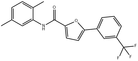 N-(2,5-dimethylphenyl)-5-[3-(trifluoromethyl)phenyl]-2-furamide Struktur