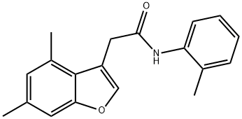 2-(4,6-dimethyl-1-benzofuran-3-yl)-N-(2-methylphenyl)acetamide Struktur