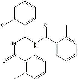 N-{(2-chlorophenyl)[(2-methylbenzoyl)amino]methyl}-2-methylbenzamide Struktur