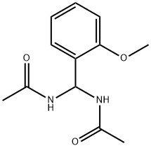 N-[(acetylamino)(2-methoxyphenyl)methyl]acetamide Struktur