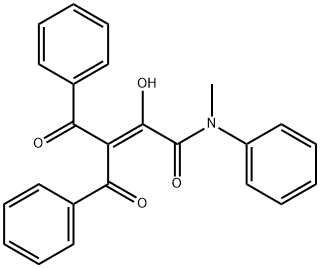 3-benzoyl-2-hydroxy-N-methyl-4-oxo-N,4-diphenyl-2-butenamide Struktur