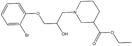 ethyl1-[3-(2-bromophenoxy)-2-hydroxypropyl]-3-piperidinecarboxylate Struktur