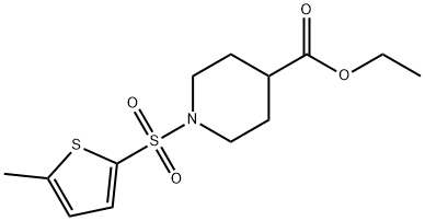 ethyl1-[(5-methyl-2-thienyl)sulfonyl]-4-piperidinecarboxylate Struktur