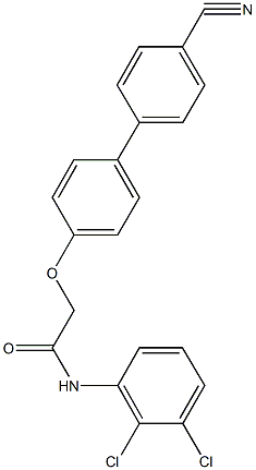 2-[(4'-cyano[1,1'-biphenyl]-4-yl)oxy]-N-(2,3-dichlorophenyl)acetamide Struktur