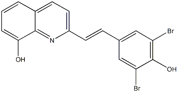 2-[2-(3,5-dibromo-4-hydroxyphenyl)vinyl]-8-quinolinol Struktur