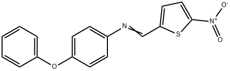 N-[(5-nitro-2-thienyl)methylene]-4-phenoxyaniline Struktur