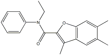 N-ethyl-3,5,6-trimethyl-N-phenyl-1-benzofuran-2-carboxamide Struktur