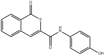 N-(4-hydroxyphenyl)-1-oxo-1H-isothiochromene-3-carboxamide Struktur