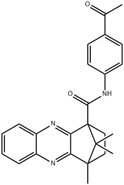 N-(4-acetylphenyl)-12,15,15-trimethyl-3,10-diazatetracyclo[10.2.1.0~2,11~.0~4,9~]pentadeca-2(11),3,5,7,9-pentaene-1-carboxamide Struktur