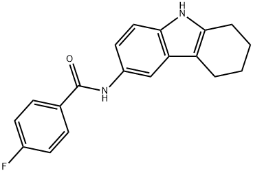 4-fluoro-N-(2,3,4,9-tetrahydro-1H-carbazol-6-yl)benzamide Struktur