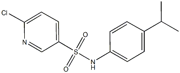 6-chloro-N-(4-isopropylphenyl)-3-pyridinesulfonamide Struktur