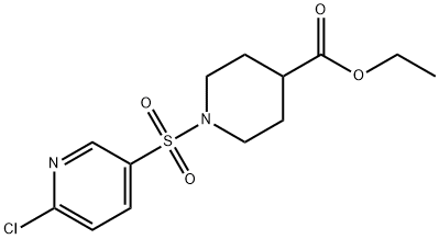 ethyl 1-[(6-chloro-3-pyridinyl)sulfonyl]-4-piperidinecarboxylate Struktur