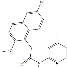 2-(6-bromo-2-methoxy-1-naphthyl)-N-(4-methyl-2-pyridinyl)acetamide Struktur