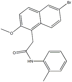 2-(6-bromo-2-methoxy-1-naphthyl)-N-(2-methylphenyl)acetamide Struktur