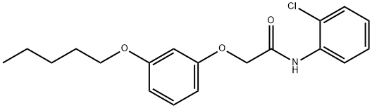 N-(2-chlorophenyl)-2-[3-(pentyloxy)phenoxy]acetamide Struktur