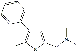 N,N-dimethyl(5-methyl-4-phenyl-2-thienyl)methanamine Struktur