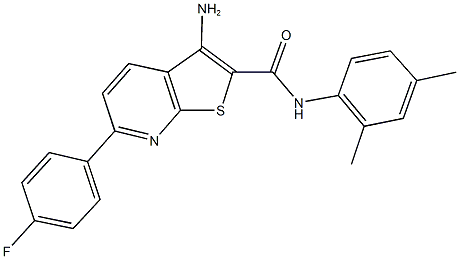 3-amino-N-(2,4-dimethylphenyl)-6-(4-fluorophenyl)thieno[2,3-b]pyridine-2-carboxamide Struktur