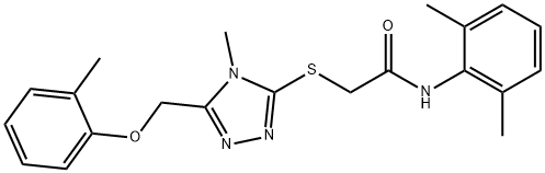 N-(2,6-dimethylphenyl)-2-({4-methyl-5-[(2-methylphenoxy)methyl]-4H-1,2,4-triazol-3-yl}sulfanyl)acetamide Struktur