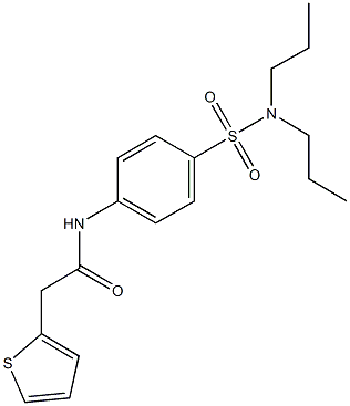 N-{4-[(dipropylamino)sulfonyl]phenyl}-2-thien-2-ylacetamide Struktur