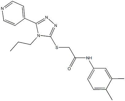 N-(3,4-dimethylphenyl)-2-{[4-propyl-5-(4-pyridinyl)-4H-1,2,4-triazol-3-yl]sulfanyl}acetamide Struktur