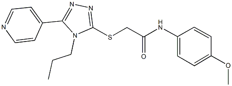 N-(4-methoxyphenyl)-2-{[4-propyl-5-(4-pyridinyl)-4H-1,2,4-triazol-3-yl]sulfanyl}acetamide Struktur