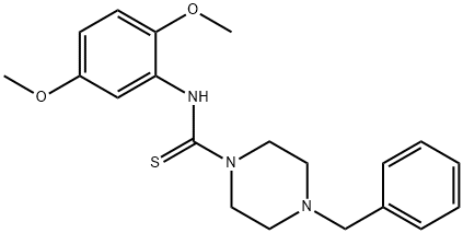 4-benzyl-N-(2,5-dimethoxyphenyl)-1-piperazinecarbothioamide Struktur