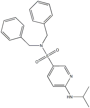 N,N-dibenzyl-6-(isopropylamino)-3-pyridinesulfonamide Struktur