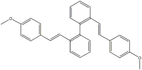 2,2'-bis[2-(4-methoxyphenyl)vinyl]-1,1'-biphenyl Struktur