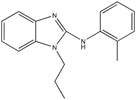 N-(2-methylphenyl)-N-(1-propyl-1H-benzimidazol-2-yl)amine Struktur