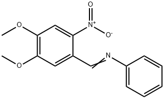 N-(4,5-dimethoxy-2-nitrobenzylidene)aniline Struktur