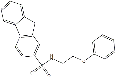 N-(2-phenoxyethyl)-9H-fluorene-2-sulfonamide Struktur