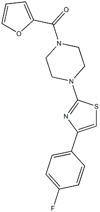 1-[4-(4-fluorophenyl)-1,3-thiazol-2-yl]-4-(2-furoyl)piperazine Struktur