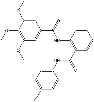 N-{2-[(4-fluoroanilino)carbonyl]phenyl}-3,4,5-trimethoxybenzamide Struktur