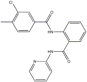 3-chloro-4-methyl-N-{2-[(2-pyridinylamino)carbonyl]phenyl}benzamide Struktur