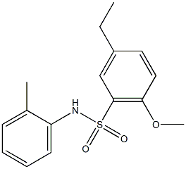 5-ethyl-2-methoxy-N-(2-methylphenyl)benzenesulfonamide Struktur